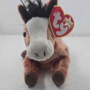 Ty Beanie Babies Brown and White Horse Plush